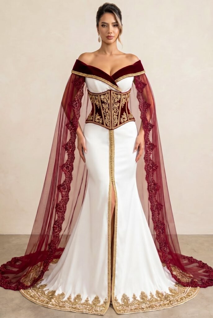 Caftan de mariée blanc — vue 5