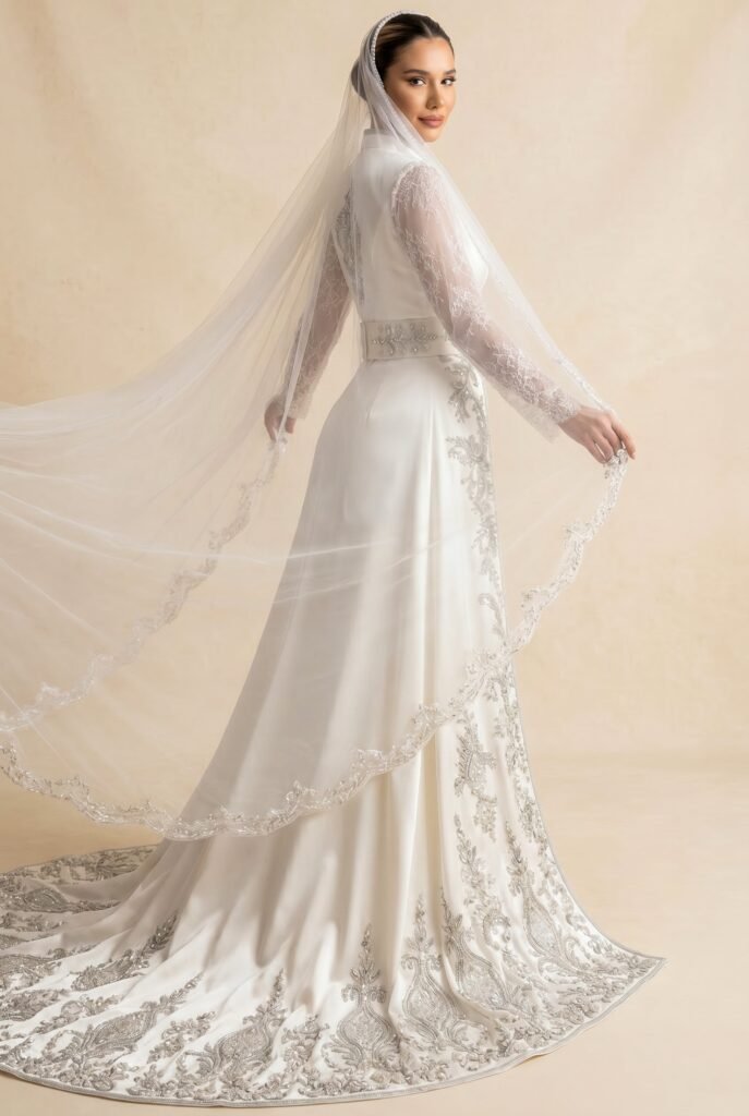 Caftan élégant ivoire — vue 4