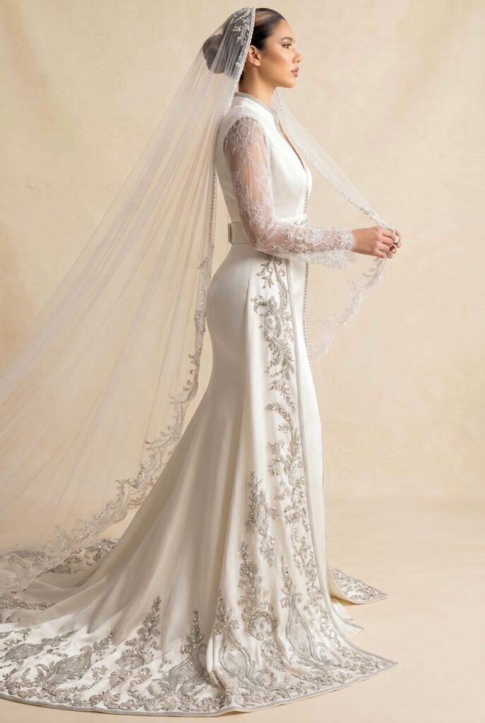 Caftan élégant ivoire — vue 5