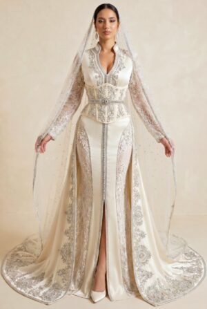 Caftan royal champagne