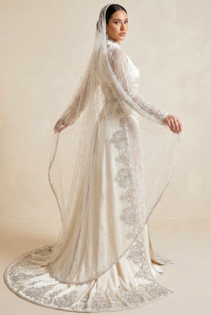 Caftan royal ivoire — vue 4