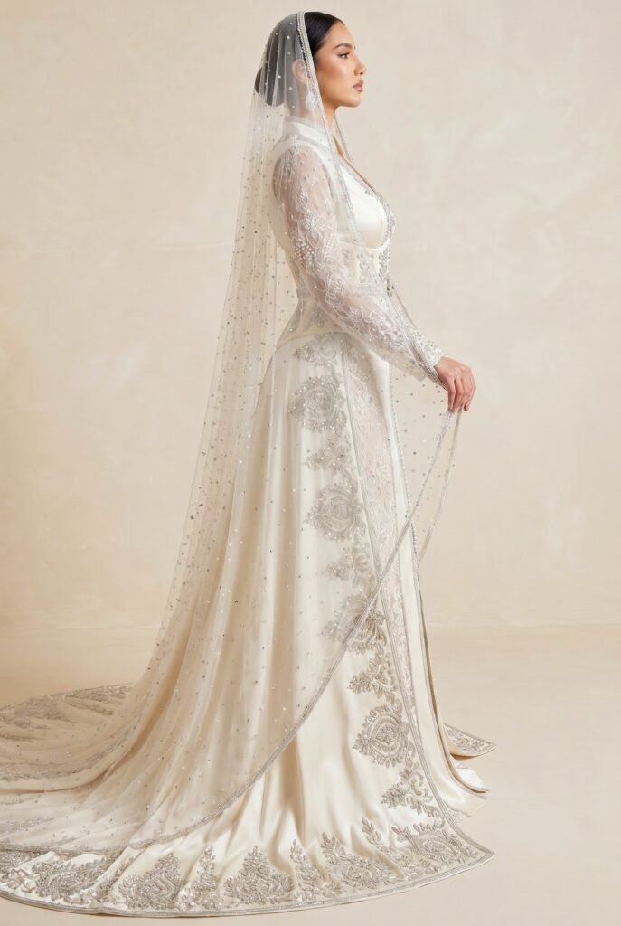 Caftan royal ivoire — vue 3