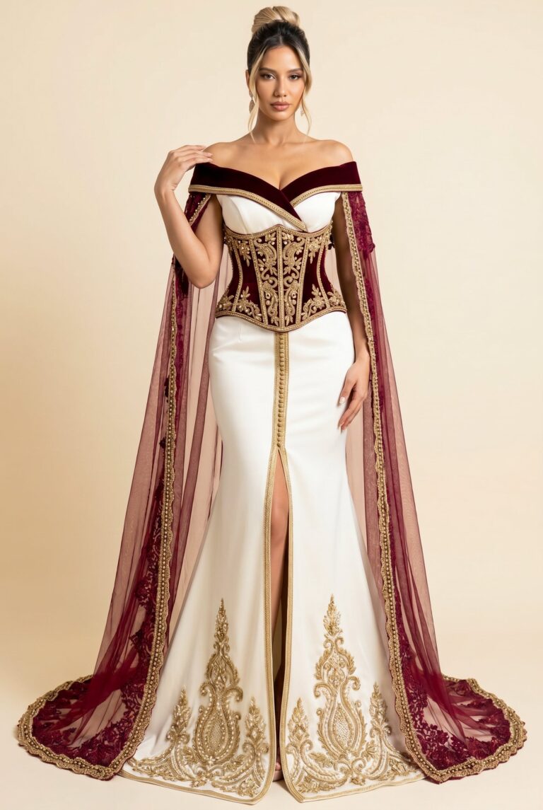 Caftan de mariée blanc