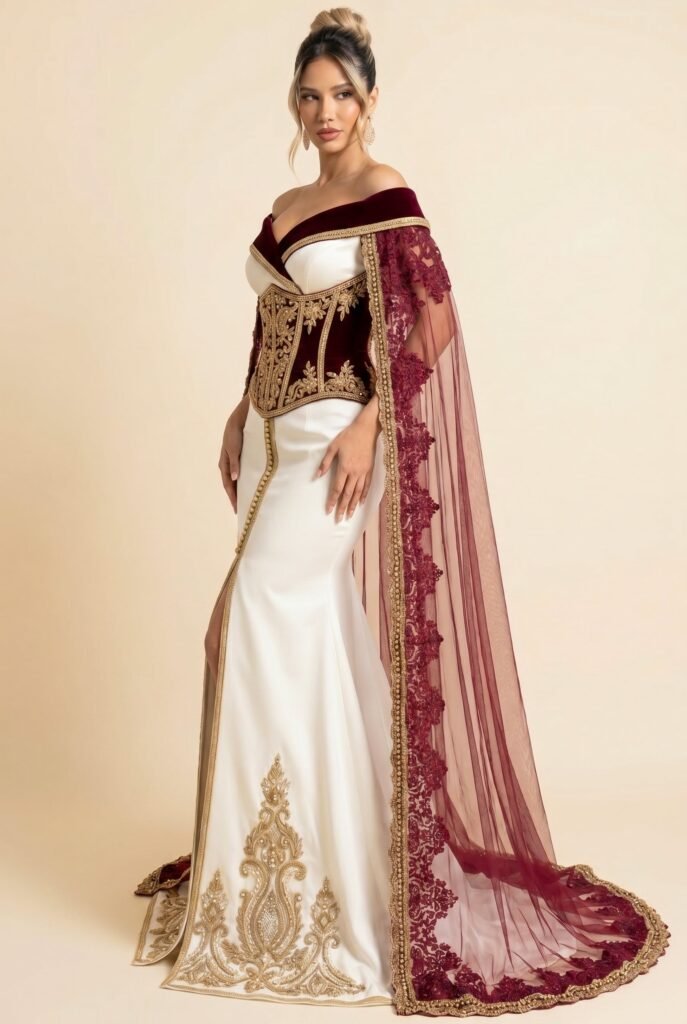 Caftan de mariée blanc — vue 3