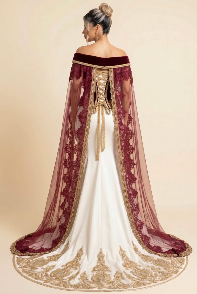 Caftan de mariée blanc — vue 4