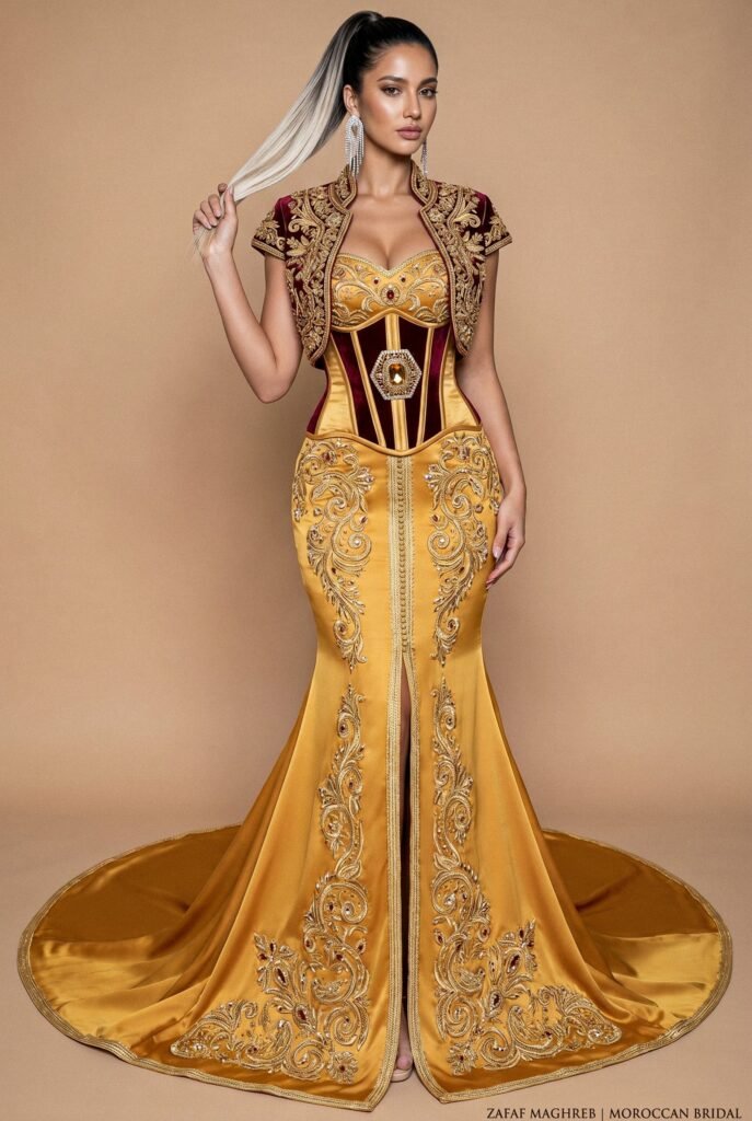 Caftan de mariée or — vue 4
