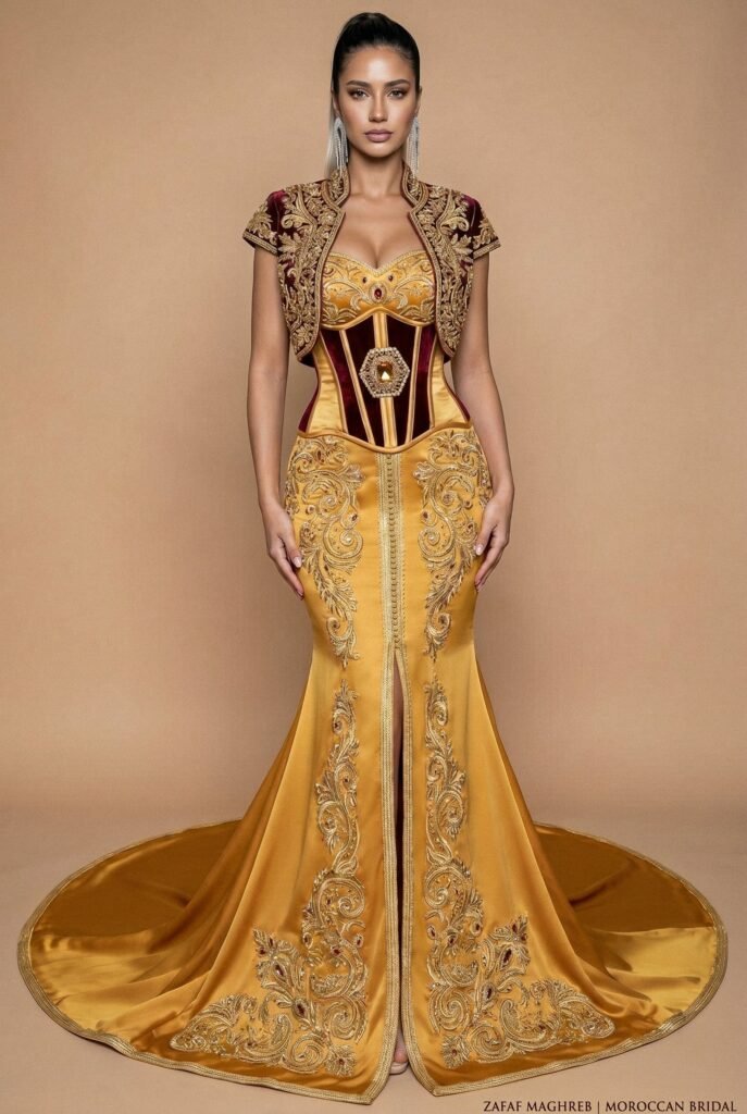 Caftan de mariée or — vue 5
