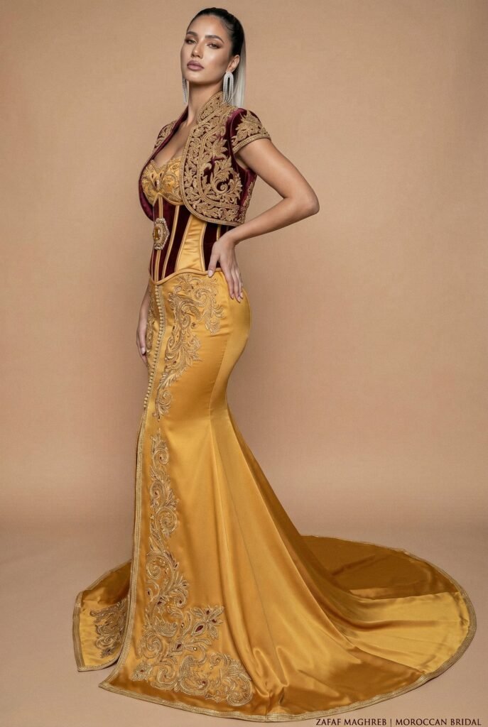 Caftan de mariée or — vue 2