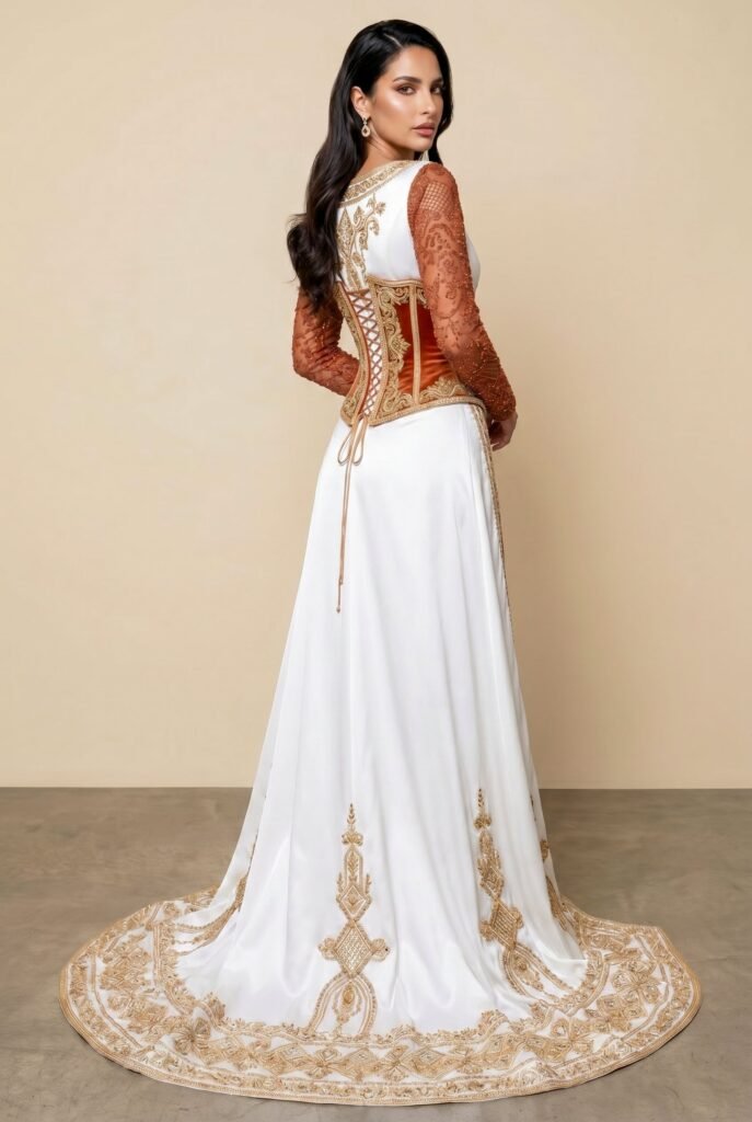 Caftan de mariée terracotta — vue 6