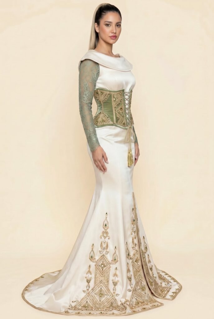 Caftan pour mariage ivoire — vue 2