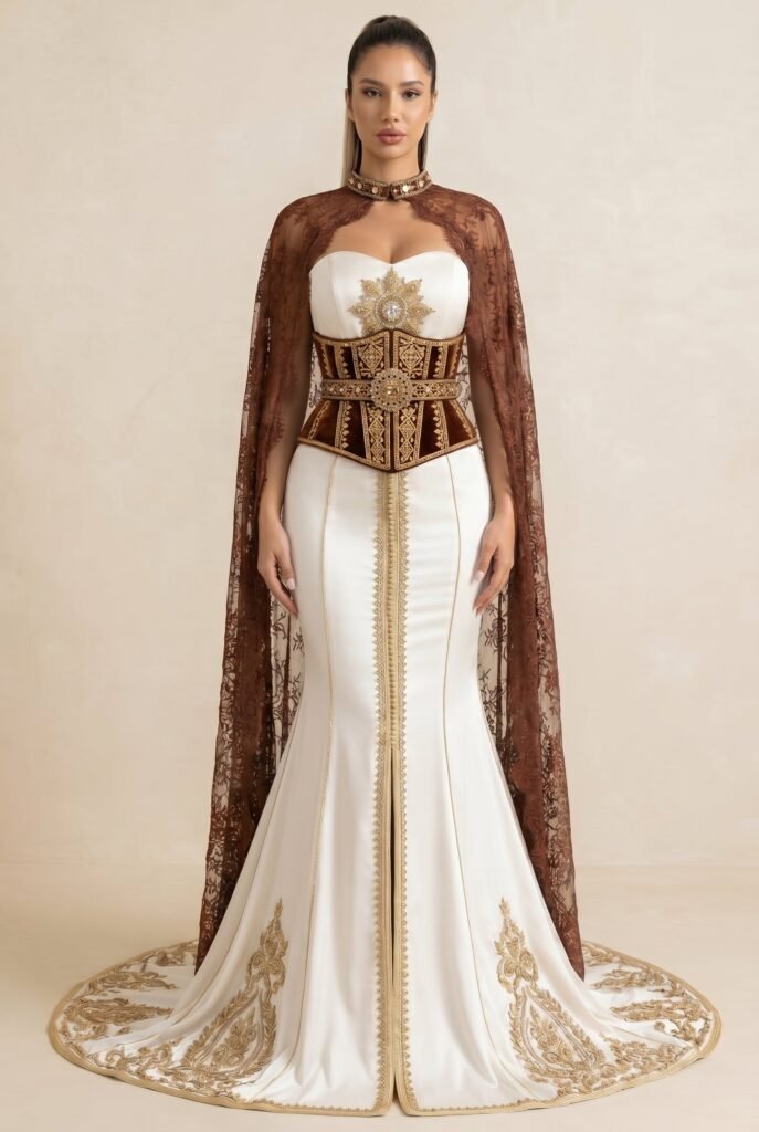 Caftan de mariée ambre — vue 4
