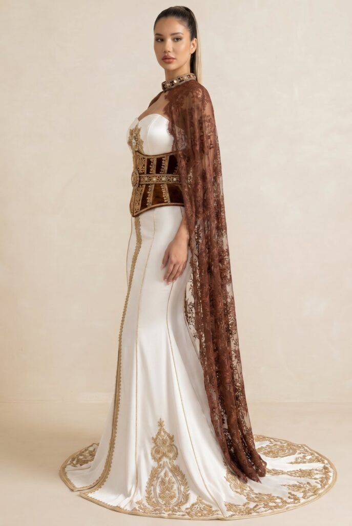 Caftan de mariée ambre — vue 5