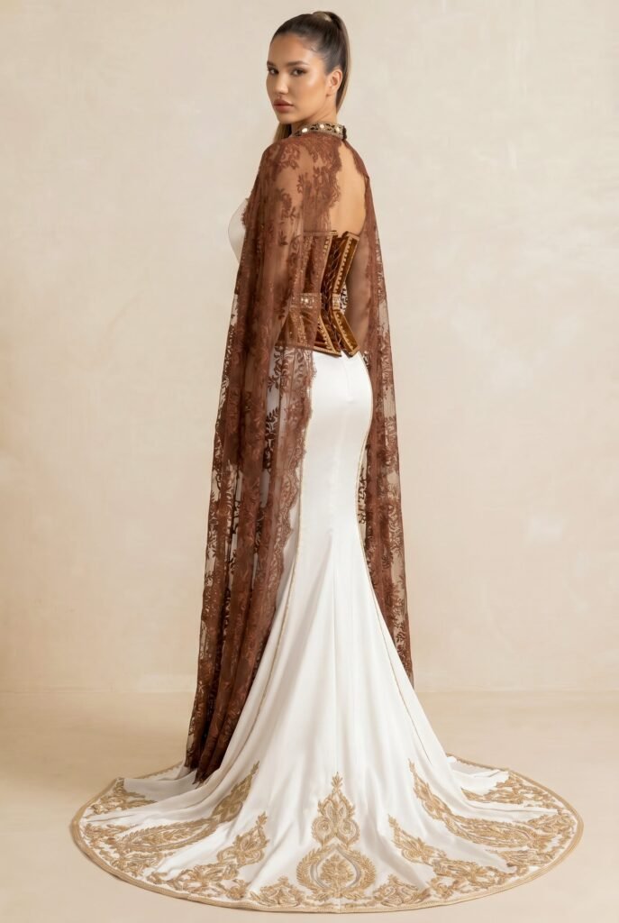Caftan de mariée ambre — vue 6