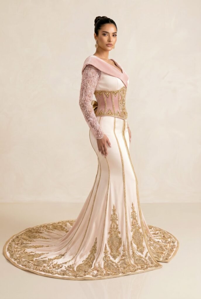 Caftan de luxe ivoire — vue 4