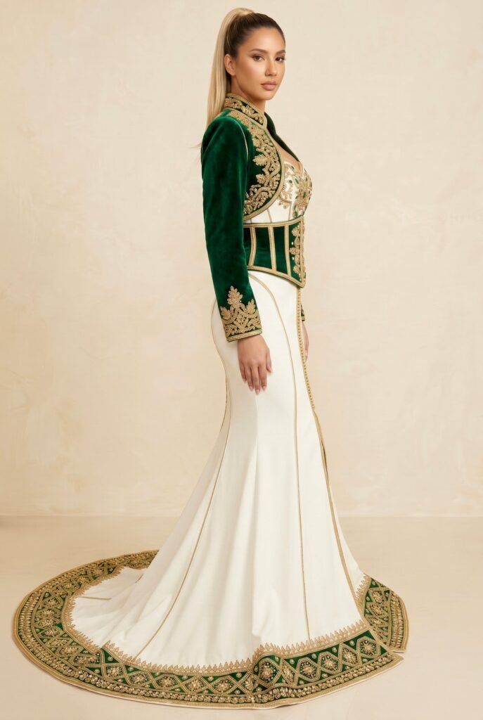 Caftan de luxe vert émeraude — vue 6
