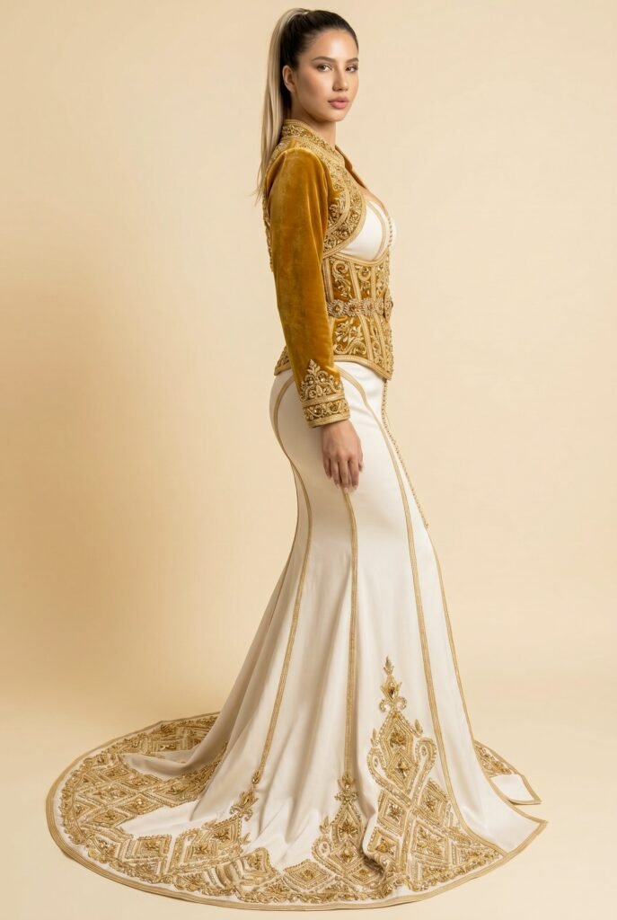 Caftan de mariée miel — vue 2