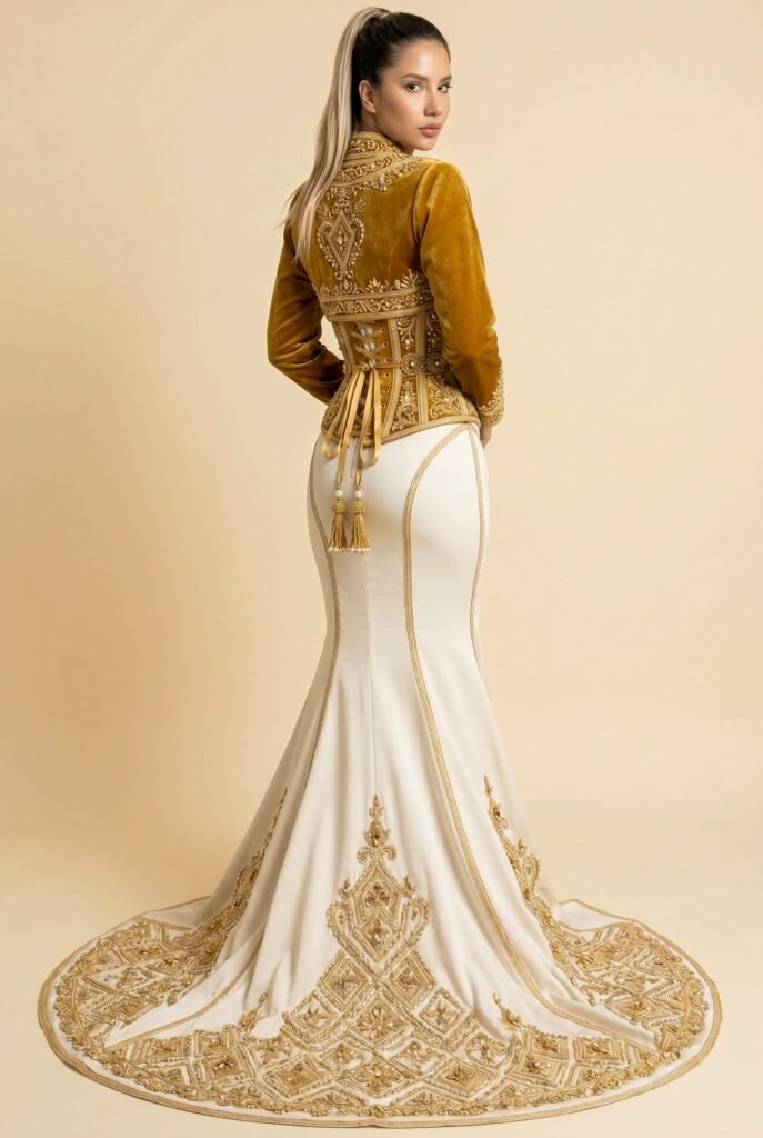 Caftan de mariée miel — vue 5