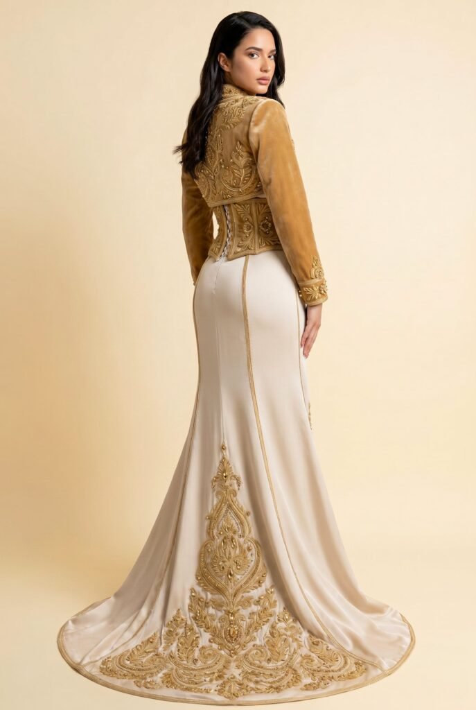 Caftan de mariée miel — vue 6