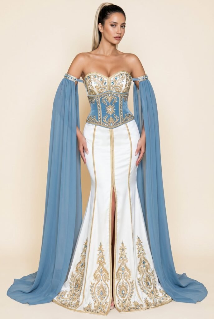 Caftan de mariée ivoire — vue 4