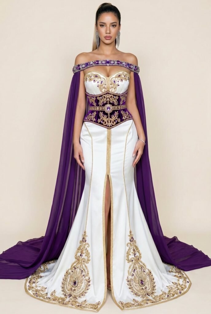 Caftan de luxe mauve améthyste — vue 2