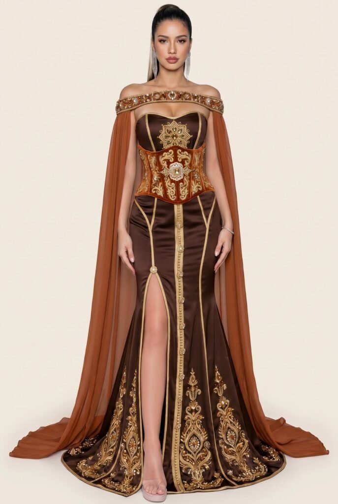 Caftan sur-mesure ambre — vue 4