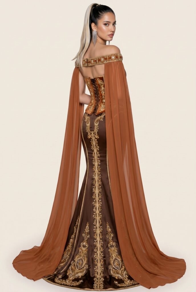 Caftan sur-mesure ambre — vue 3