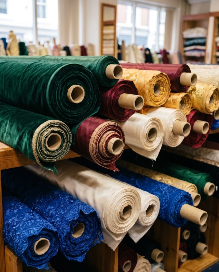 Velours, soie, brocart et crêpe comparés pour un caftan de mariage