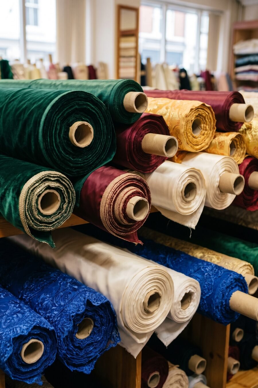 Velours, soie, brocart et crêpe comparés pour un caftan de mariage