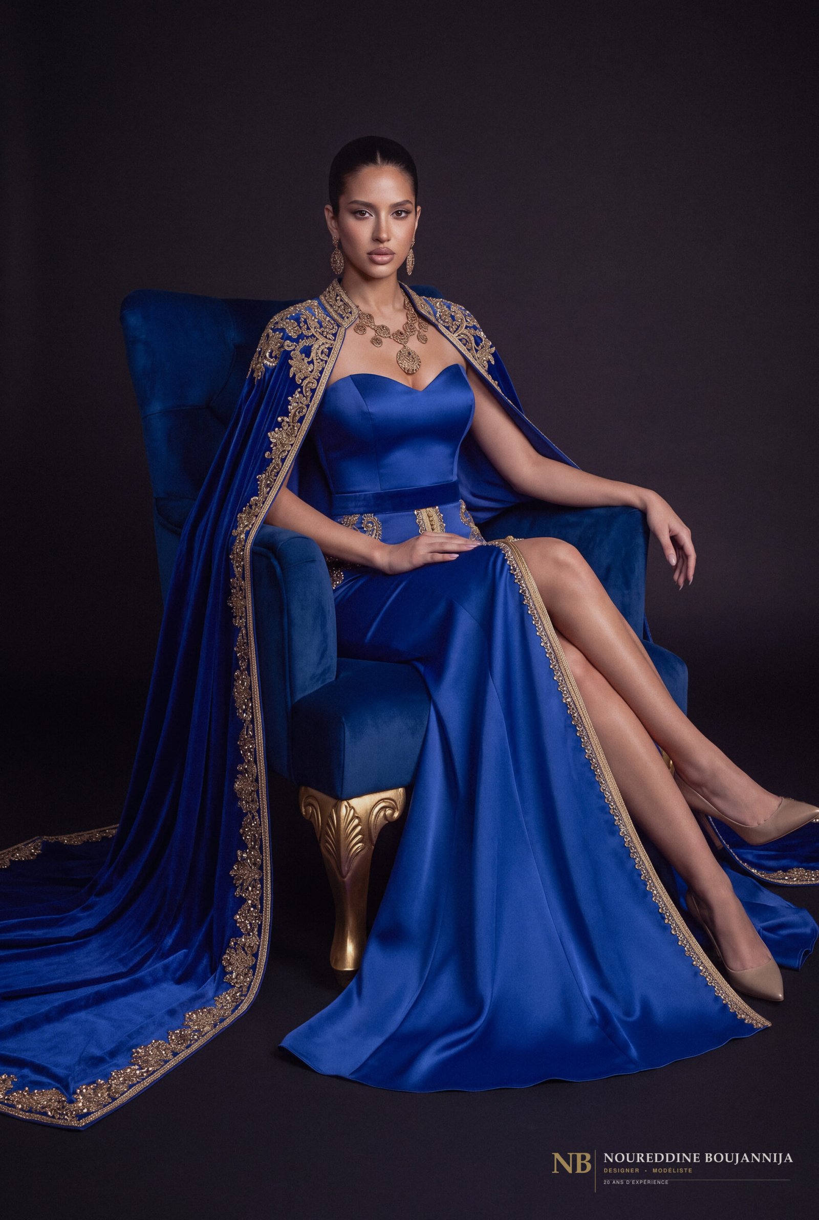 Caftan Bleu de Minuit — vue principale