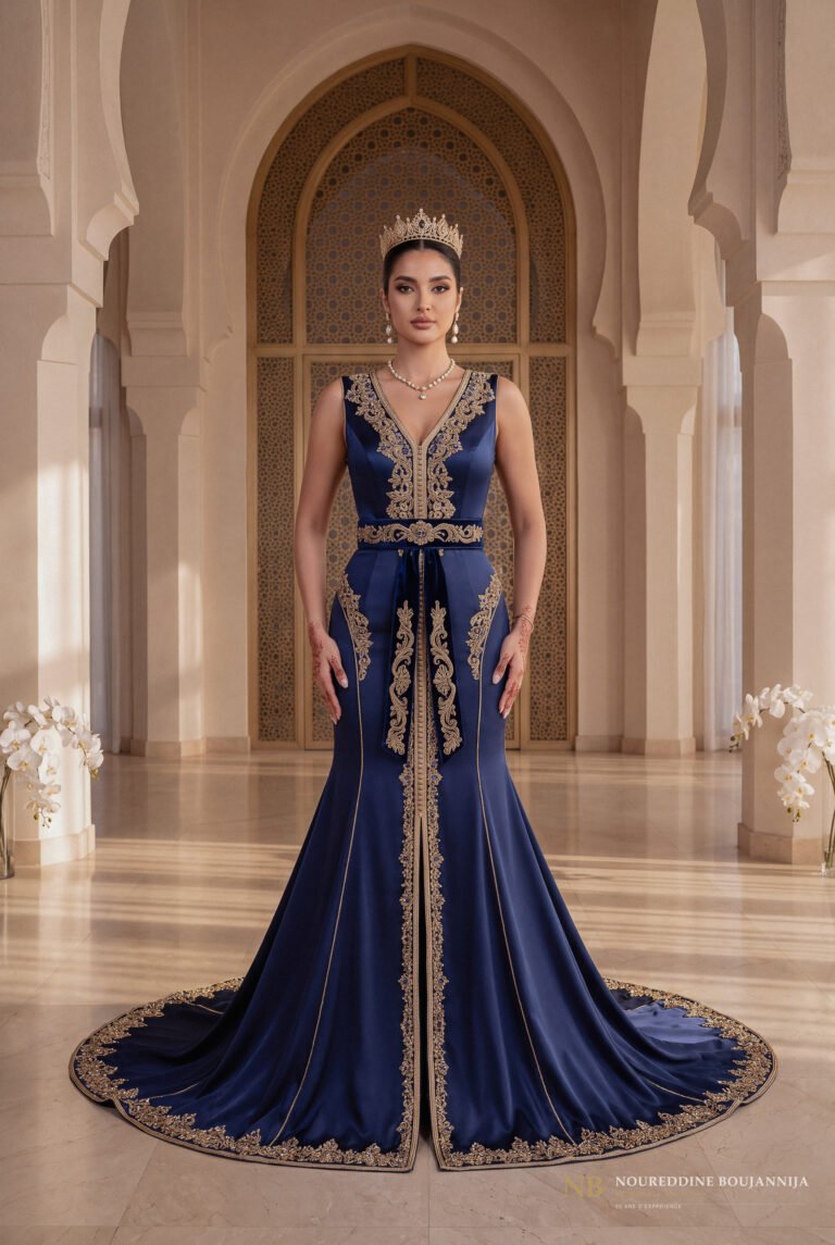 Caftan Bleu Saphir — vue principale