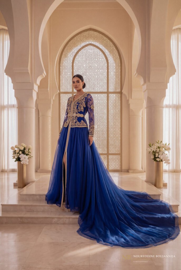 Caftan Bleu Veste Royale — vue principale