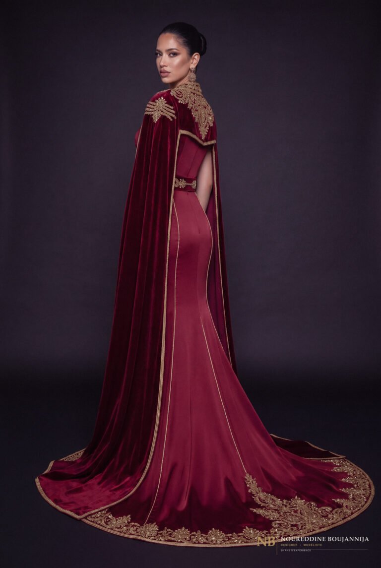 Caftan Bordeaux Velours — vue principale