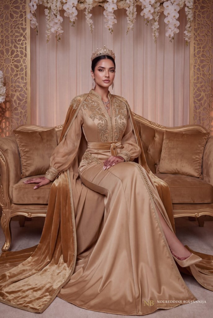 Caftan Champagne Satiné