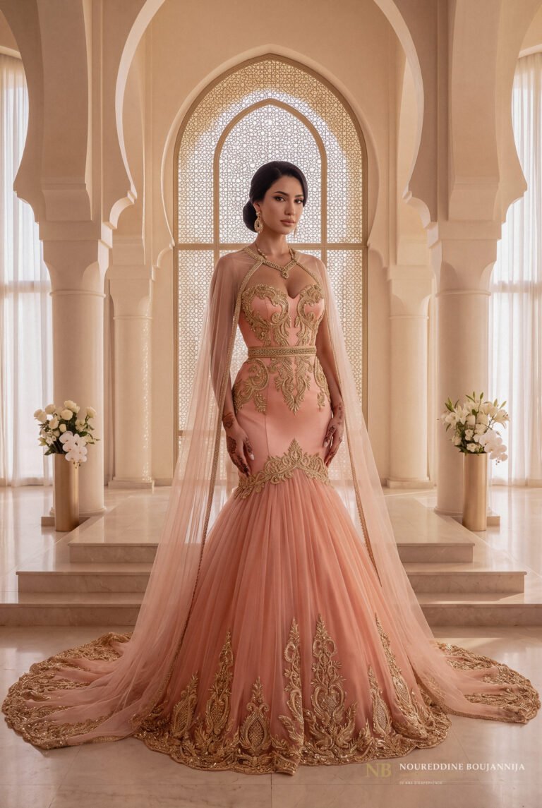 Caftan Corail Ciselé — vue principale