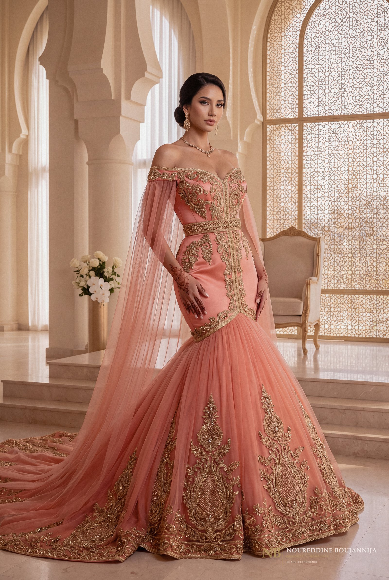 Caftan Corail Majesté — vue principale