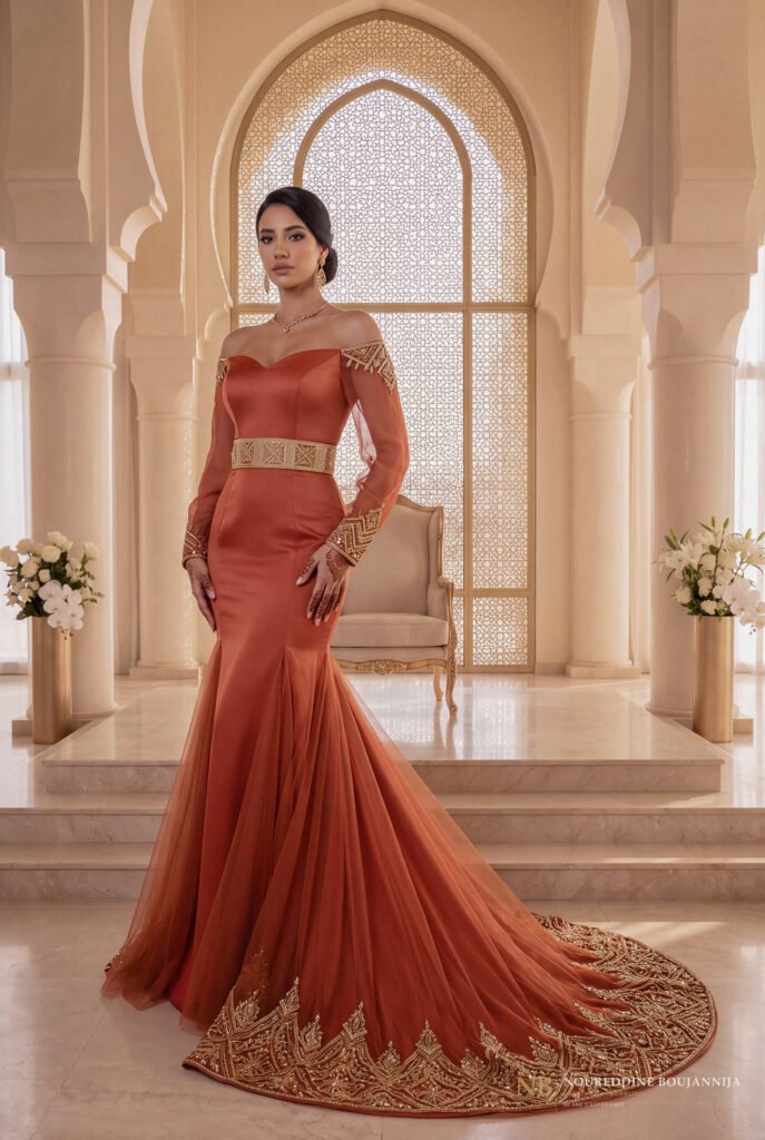 Caftan Cuivre Épaule Joaillière — vue principale