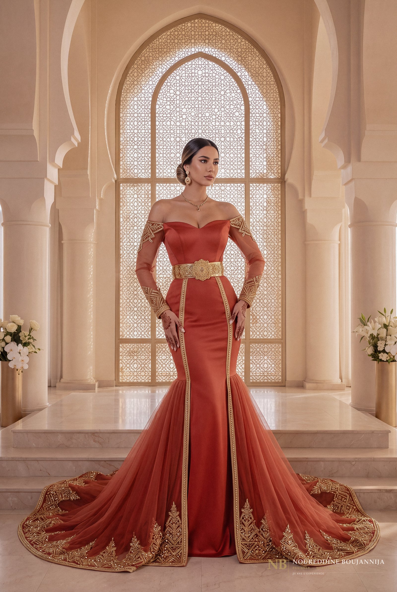 Caftan Cuivre Ligne Royale — vue principale