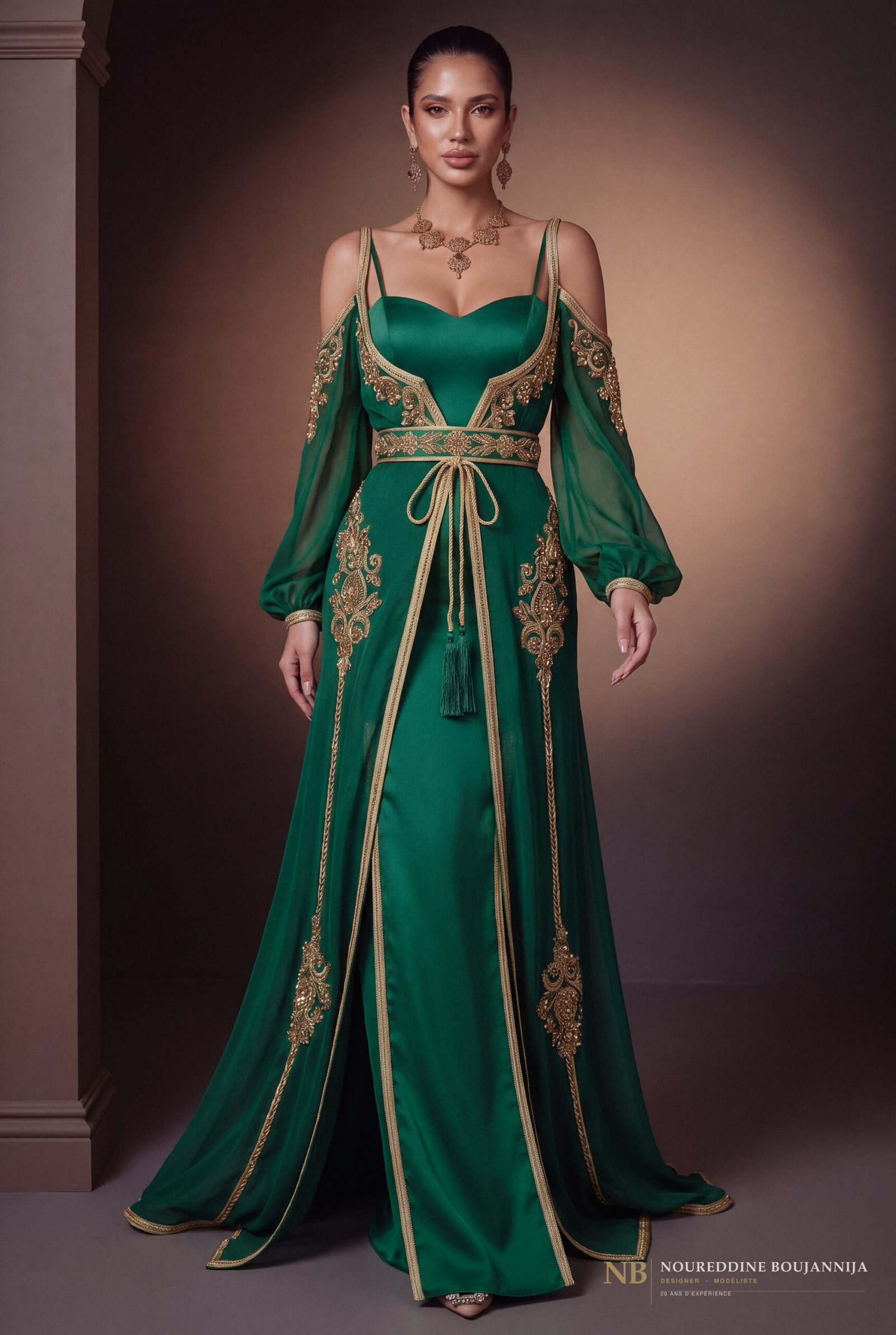 Caftan Émeraude des Songes — vue principale