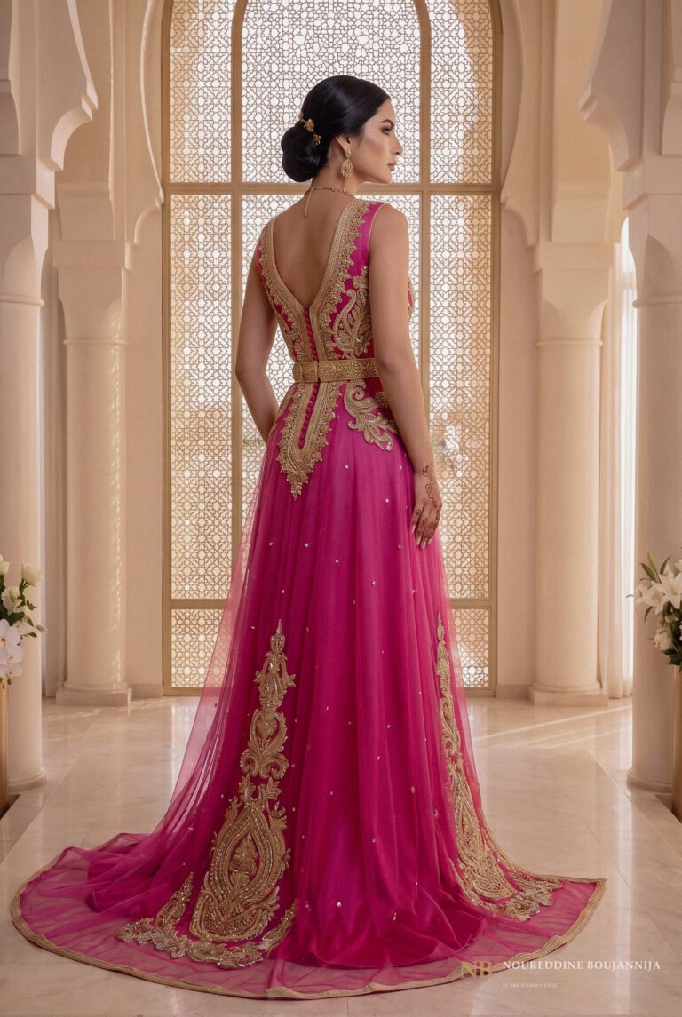 Caftan Grenadine Décolletée — vue principale