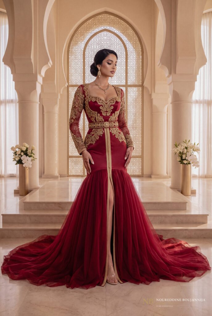 Caftan Grenat Sirène — vue principale