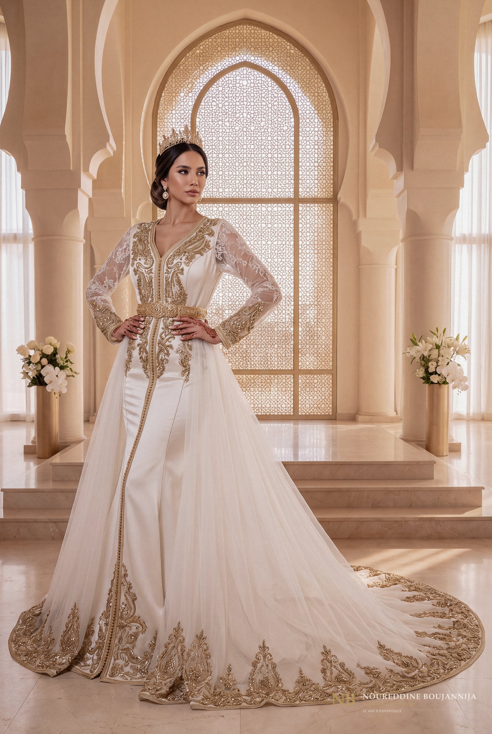 Caftan Ivoire Filigrane — vue principale