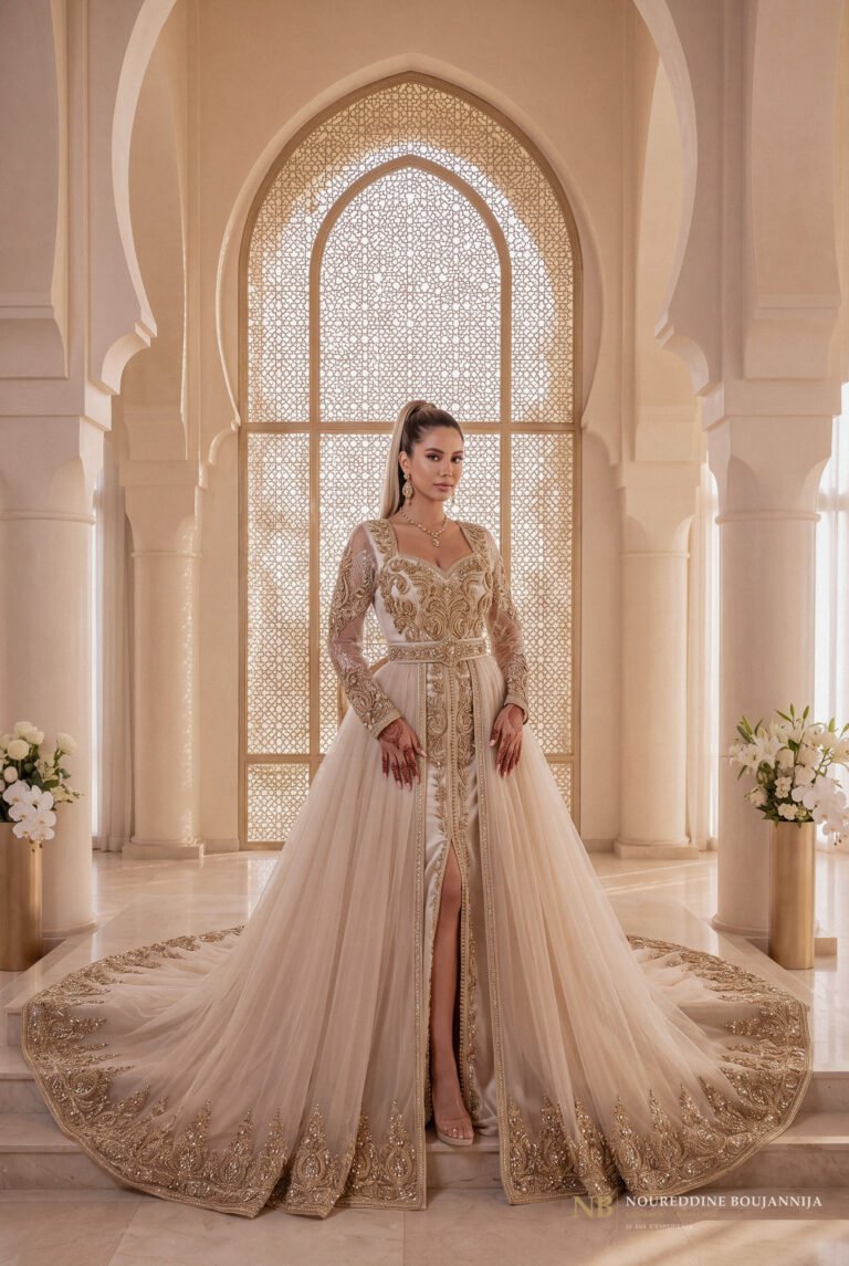 Caftan Ivoire Ourlet Royal — vue principale