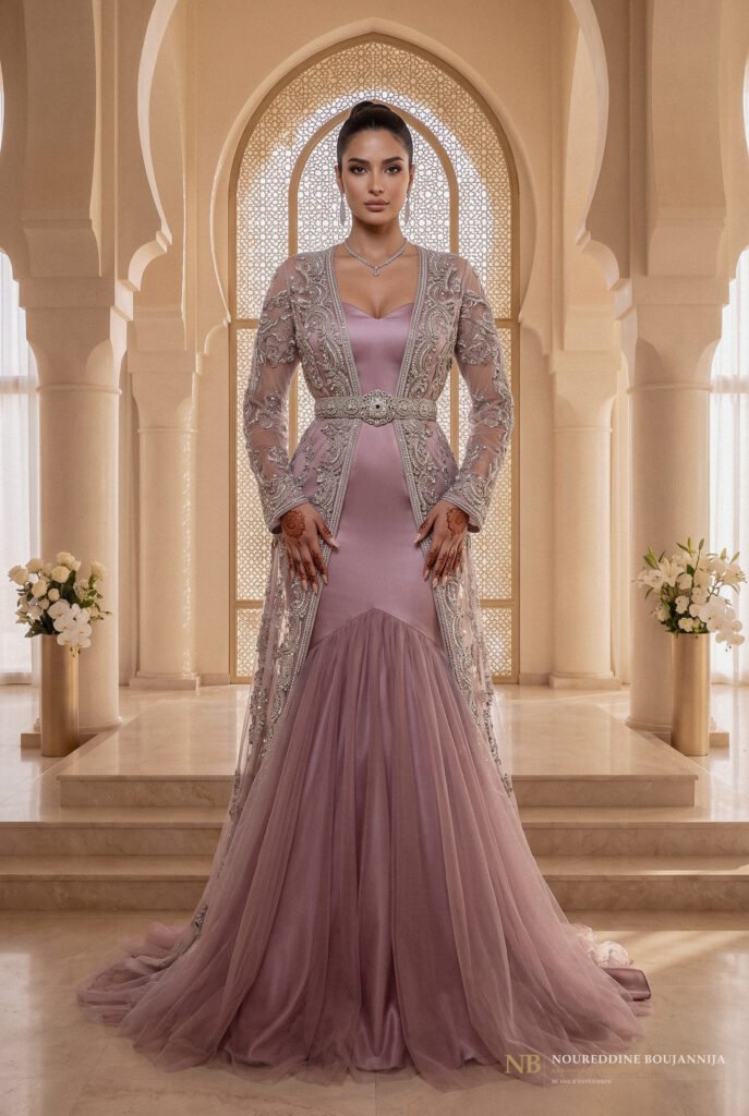 Caftan Mauve Ligne V — vue principale