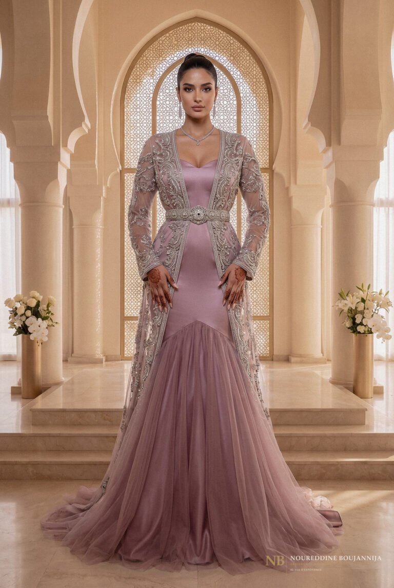 Caftan Mauve Ligne V — vue principale