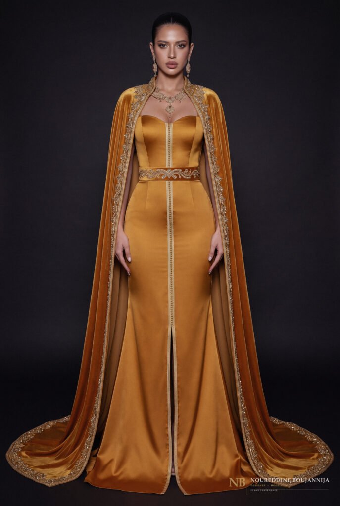 Caftan Miel Majestueux — vue principale