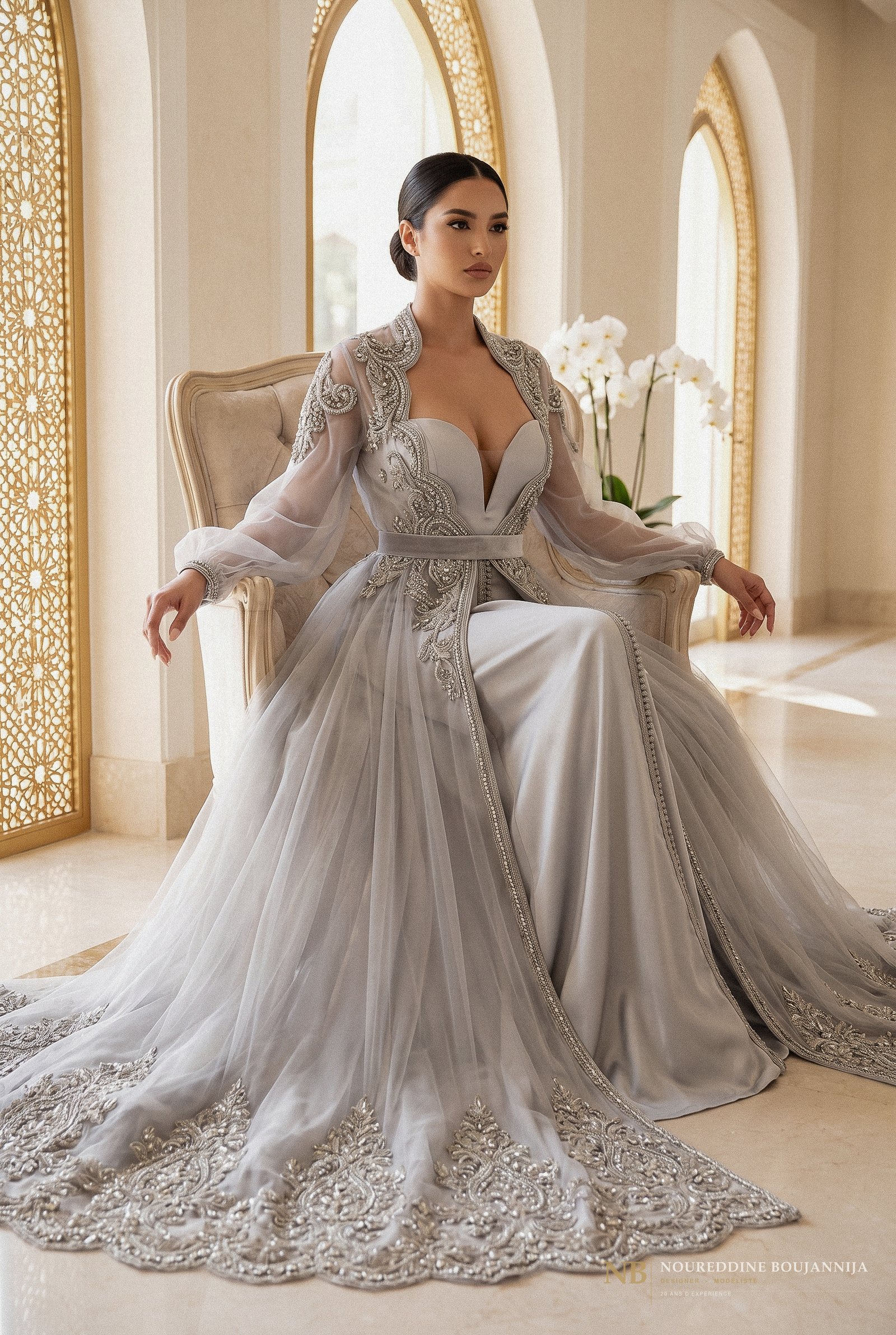 Caftan Neige d'Argent — vue principale