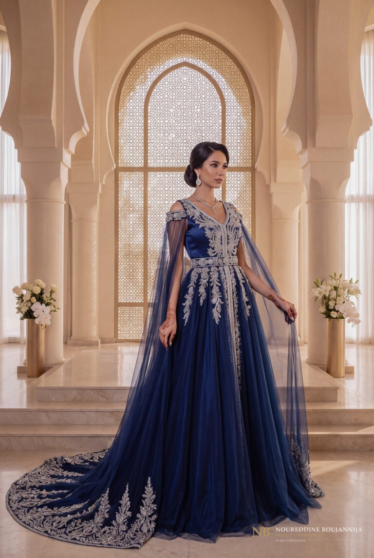 Caftan Nuit Panache Argent — vue principale