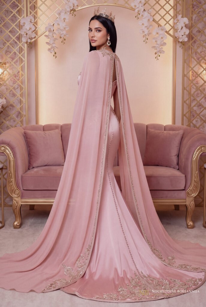 Caftan Rose Brodée