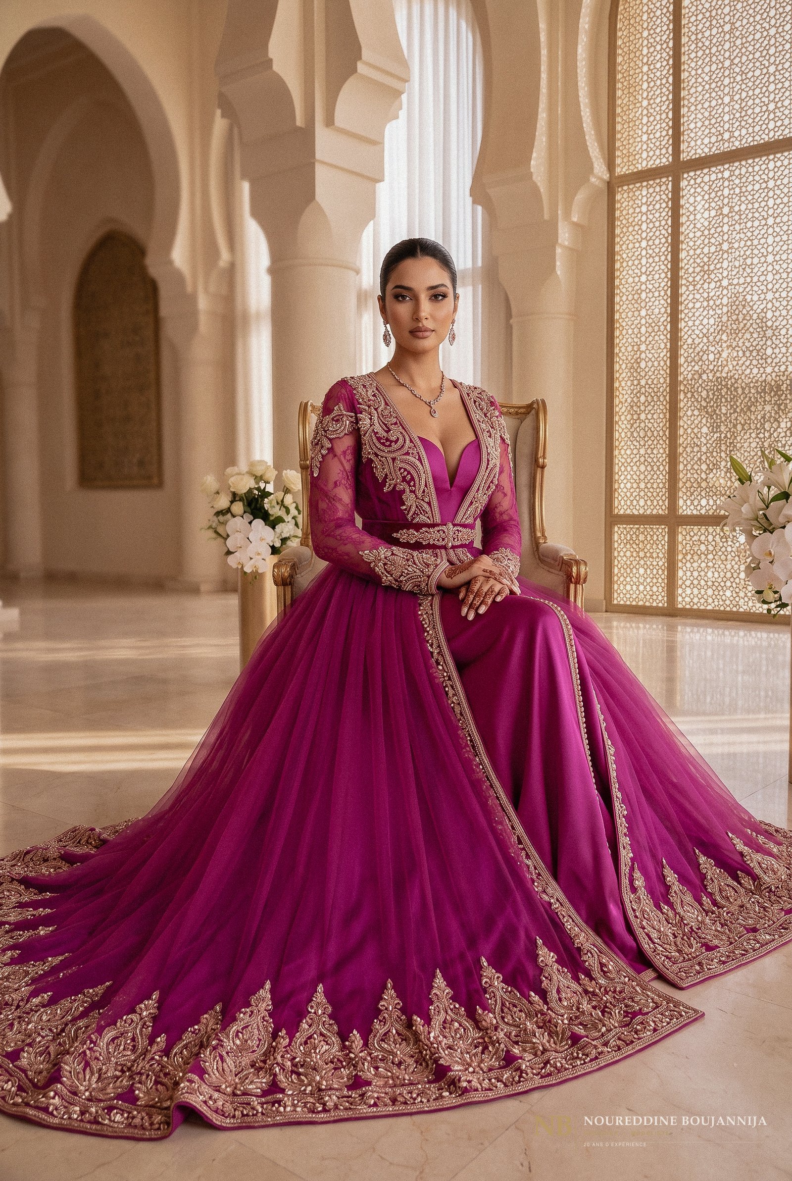 Caftan Rose Gala — vue principale