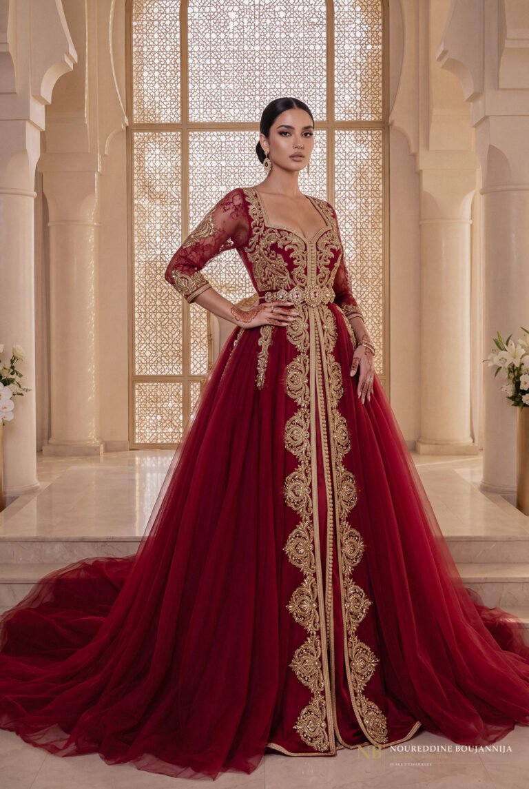 Caftan Rouge Arabesque — vue principale